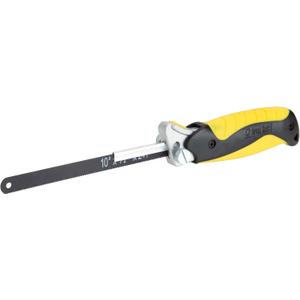 GreatNeck 80070 True Close Quarter Hacksaw, Cut Through Wood, PVC, Foam, Brass, and More, 10 inch Carbon Steel Blade and Strong Aluminum Hacksaw Frame Included, Designed for Power and Comfort