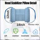 Head Stabilizer Pillow - Upright Neck Posture Pillow for Adults Sleeping Anti Wrinkle Inclined for Wedge Wheelchair Bed