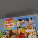 Melissa & Doug Safari Buddies Hand Puppets, Set of 6 (Elephant, Tiger, Parrot, Giraffe, Monkey, Zebra) Soft, Plush Puppet, Stuffed Animals, Pretend Play Toddler Toys for Girls & Boys 2+