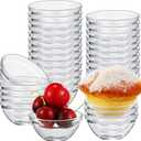 Pinkunn 36 Pieces Small Glass Bowls Mini Clear Prep Bowls Stackable for Spices Sauce Ramekins Snack Fruit Dips Dessert Ingredient Cooking(2.4 Inch)