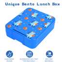 Bento Lunch Box Set for Kids with 10oz Soup Thermo, Leak-Proof Lunch Containers with 4 Compartment, Kids Thermo Hot Food Jar and Insulated Lunch Bag for Kid to School,BPA-Free(Dragon)