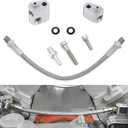 Throttle Body Bypass Hose Kit for GM LS Engines, 3-Bolt DBC/DBW, Gen 3 Coolant Crossover Steam Tube, Stainless Steel Braided Vent Hose, Compatible with LS1 LSX LM7 LR4 LQ4 LS6 L59 LQ9 LM4 L33