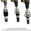 Head Honcho 3 Piece Set Drill Powered Sprinkler Head Installation Removal Repair Replacement Tools Fits All Brands Rotor Spray 304 Solid Stainless No More Wrist Twisting ~Labor Saver