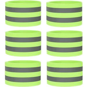 2 x Reflective Bands for Night Walking Reflective Arm Bands Reflective Bands for Outdoor Cycling, Hiking, Jogging, Motorcycle Riding or Running, Reflective 6