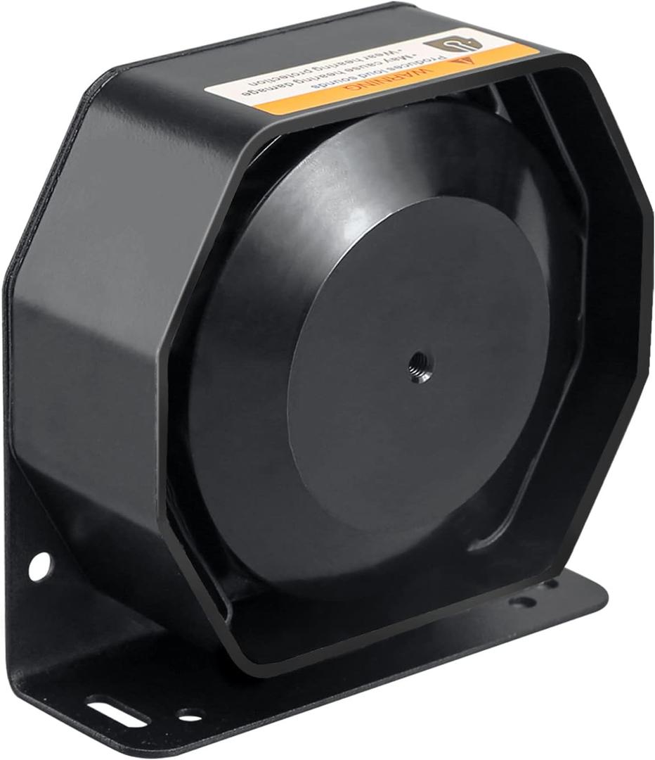 BooYu 200W Compact High-Performance PA Siren Horn Speaker [Ultra Slim] [8 Ohms] [125-135 dB] [IP66 Waterproof] [Capable with Any 100-200 Watt Siren] for Police Car, Ambulance, Fire, Engineer Vehicles