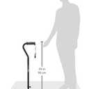 Hugo 731-850 Adjustable Quad Walking Cane, Black, Adjustable Height