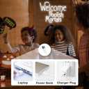 LookLight Welcome Foolish Mortals Halloween Decor Neon Sign Cold White Letters Neon Light Dimmable Spooky Gothic Haunted Mansion LED Signs for Halloween LED lights Wall Decor USB Light Up Sign for Bar Party Decoration 15x12.6inchees