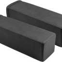 2 Pack Couch Arm Rest Pillow, 6''x6''x20'' Leatharie Waterproof Cover, High Density Foam Armrest Cushion, Removable & Washable Elbow Support for Sofa, Bed, and Armchair (Black) (5.9x5.9x19.7 IN)