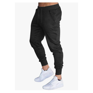 No Brand, Men's Slim Joggers Workout Pants for Gym Running and Bodybuilding Athletic Bottom Sweatpants with Deep Pockets, Size M