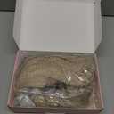 ENTRANCED STYLES Blonde Wig with Bangs, Long Straight Wigs for Women Natural Hair Wigs Synthetic Blond Wigs for Girls Daily Party Halloween Cosplay Wig 22 Inch