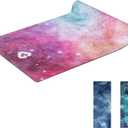 Suede Rubber Yoga Mat Premium Exercise Mat with Strap, Non-slip Yoga Mat 4.5mm Thick for Hot Yoga, Pilates, Large Yoga Mat for Home Gym Workout (Colorful Pink)