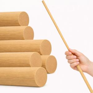 6PCS Bamboo Dowel Rods 5/8” x 48” Long – Round Wooden Dowels for Crafts DIY and School Projects Natural Unfinished Craft Wood Sticks for Crafting and Decor Smooth Surface Birch Alternative