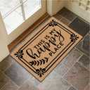 Funny Mat This is My Happy Place Doormats Non-Woven Fabric Top with a Anti-Slip Rubber Back for Front Door Indoor/Outdoor/Kitchen Welcome Mats Domestic Presents 23.6"(L) x 15.7"(W)