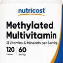 Nutricost Methylated Multivitamin 120 Capsules, 60 Servings - 23 Vitamin & Minerals Per Serving (EXP 03/2029)