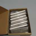 Door Hinges Brushed Nickel - 12 Pack Nickel Door Hinge 3.5 Inch Interior Satin Nickel Hinges with Square Corner - 3 1/2 Inch Silver Hardware Door Hinges for Residential Standard Door