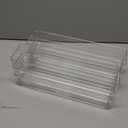 STORi SimpleSort 6-Piece Stackable Clear Drawer Organizer Set | 12" x 3" x 2" Rectangle Trays | Narrow Makeup Vanity Storage Bins and Office Desk Drawer Dividers | Made in USA