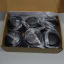 JUXYES 6 Pack Tea Tins Canister with Airtight Double Lids, 8 fl oz Loose Leaf Tea Storage Airtight Kitchen Canisters Tins Can Box for Storage Loose Tea Coffee Herbs and Spices, Black