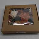 Floroom Terracotta Artificial Flowers Burnt Orange Fake Roses Peonies Dahlia Greenery Combo Box Set for DIY Wedding Bouquets Bridal Shower Centerpieces Floral Arrangements Party Tables Home Decoration