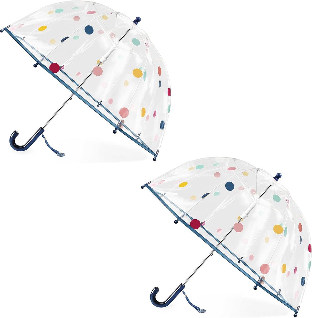 RONIARE Kids Clear Bubble Umbrellas for Rain Dome Windproof Umbrella for Kid Girls and Boys