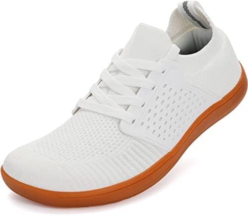 WHITIN Men's Wide Minimalist Barefoot Sneakers | Zero Drop | Midfoot Stability. Size 43