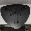 Folding Coffee Tables for Small Spaces Foldable Industrial Sofa Center Table Triangle Design Wood Framed Coffee Table Mid Century Rustic Brown Floor Desk for Living Room Balcony