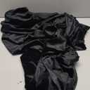 Vakkest Women Off The Shoulder Formal Dresses Long Sleeve Evening Party Velvet Maxi Dress High Split Cocktail Gowns (XX-Large, Black)