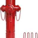 24" H Metal Fire Hydrant for Dogs to Pee on,Dog Fire Hydrant Pee Post,Vintage Fire Hydrant for Outdoor Garden & Yard Statue Decoration (Antique Red)