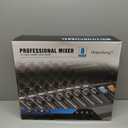 Depusheng MX8 8 Channel Sound Mixer Audio Mixing Console 48V 256DSP Professional USB PC Play Record Podcast Live Broadcast (US MX8)