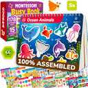 QUOKKA Montessori Busy Book for Toddlers 1-3 - Pre K Kids Learning Activities for Homeschooling - My Preschool Busy Book for Ages 3-5 - 15 Kids Educational Activities 2-4 Years