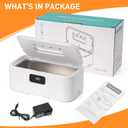 snawowo Ultrasonic Jewelry Cleaner Machine- 28oz/800ml 49KHz Professional Retainer Cleaner |5 Timers LED Display |304 Stainless Steel Tank for Jewelry, Dentures, Retainers, Glasses, Rings, Watch Strap