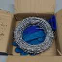 Barbed Wire 50 Ft, 4 Point Barbed Wire Fence, Hot-Dip Galvanized Barb Wire Roll, 18 Gauge Strong and Flexible Wire for Crafts Baseball Ball and Yard Garden