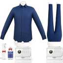 Automatic Ironing Machine, Portable Hands-Free Wrinkle Remover for Shirts & Pants, Gentle on All Fabrics, Ironing Machine Perfect for Apartments & Business Travel