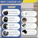 8 Gallon Trash Bags Heavy Duty - 30 Liters Black Garbage Bags,0.94 Mil Thick,220 Count,Medium Leakproof and Unscented Wastebasket Can Liners for Kitchen Home Toilet