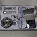 MakeFit Dual Filtered Rain Shower Head Combo, High Pressure Handheld Shower Head with Adjustable Bar - Rainfall Shower Head And Showerhead with Filter for Hard Water - Removes Chlorine (Polished Chromed)