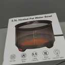 5.5L Heated Water Bowl, 1.45Gal Large Heated Dog Bowls for Outside, Outdoor Winter Waterproof Heat Pet Water Bowl with Chew Resistant Power Cord & LED Neon for Dog/Cat/Chicken/Duck/Rabbit