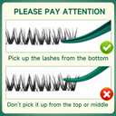 KEYYOU Flaunt Lash Clusters Flora Eyelash Clusters D Curl Cluster Eyelash Extensions 8-18mix False Eyelashes 144pcs Classic Wispy Natural Lash Cluster with SpikesF01