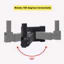 HD-339 Heavy Duty Speaker Wall Mount,Hold up to 100lbs,Speaker Wall Mount Bracket Design for Professional Audio PA Speakers,Screw Hidden (2 Packs Black)