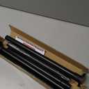 Homease Tension Shower Curtain Rods 102.4-122 Inch Room Divider Never Rust Adjustable Spring Rods for Window Bathroom Balcony Storeroom Laundry Non-slip No Drilling Easy to Install Black Matte