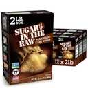 Sugar In The Raw Granulated Turbinado Cane Sugar, No Erythritol, Pure Natural Sweetener, Hot & Cold Drinks, Coffee, Cooking, Baking, Vegan, Gluten-Free, Non-GMO, Bulk Sugar, 2 Pound (Pack of 12), Best Before 05/19/2028
