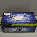 Nexillumi 2-Pack Led Garage Light 180W, 36000LM Garage Lights Ceiling LED with E26/E27 Medium Base, 6000K Deformable LED Shop Lights with 10+1 Adjustable Panels for Garage, Workshop, Attic, Basemen