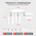 BoostArea LED 3 Light Track Lighting Kit, LED Track Lighting Fixtures, White Round Ceiling Spot Lighting, Flexibly Rotatable Light Head for Kitchen, Living Room, Bedroom, GU10 Bulb Not Included