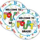 3 x Back to School Alphabet Stickers  Colorful Welcome Stickers for a New School Year, 40 Pieces for Classroom Decor, School Events, and Learning Motivation