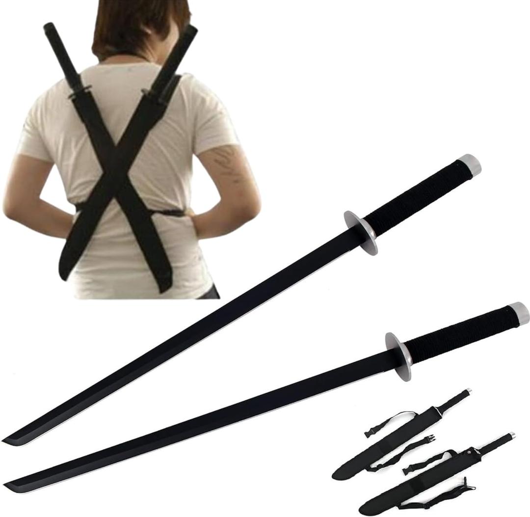 Snake Eye Tactical Dual Twin Ninja Sword with Dual Shoulder Sheath Each Blade