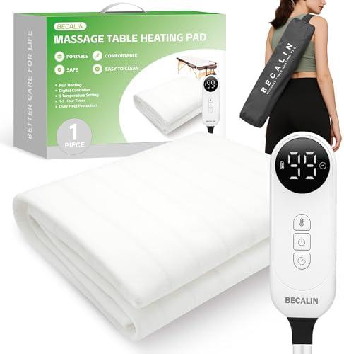 Amazon.com : Massage Table Warmer Heating Pad Professional SPA Massage Bed Warmer with 9 Hour Timer, 9 Heat Settings, Overheat Protection for Massage Bed & Spa, 30" x 71", with Portable Storage Bag : Beauty & Personal Care