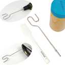 Peanut Butter Stirrer with a Silicone Spatula, Stainless Steel Natural Peanut Butter Stirrer Tool for Hand Mixers and Drills, Stir the Oil and the Peanut Butter Thoroughly in a Easy and Fast Way