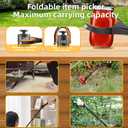 1Pcs Orange 32" Foldable Grabber Reacher Tool,Reacher Grabber Pickup Tool for Seniors with 360 Rotating Anti-Slip Jaw & Strong Magnet,Extra Long Trash Picker Upper Grabber,Litter Picker