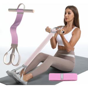 Multifunctional Tension Rope Sit-Up Assistance, Knitted Fitness Equipment for Abdominal/Waist/Arm/Leg Stretching & Weight Loss Training