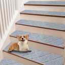 Stair Treads for Wooden Steps, 8" x 30" Non Slip Stair Runner, Peel and Stick Carpet Stair Treads with Reusable Adhesive, Indoor Stair Rugs Covers Mats Pads for Kids Elders Dogs, Light Grey 15Pcs