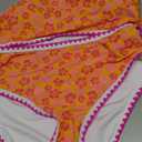 Herseas Women's Bikini Sets Floral Print Whip Stitch 2 Piece Swimsuits High Waisted Scoop Bathing Suits (Large)