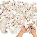 Homaisson 60 PCS Oyster Shells for Crafts, Large Oyster Shells for Decor, Natural North Sea Origin, 4~5 Inches Natural Design, Ideal for Aquarium Landscaping, Crack-Free Surface